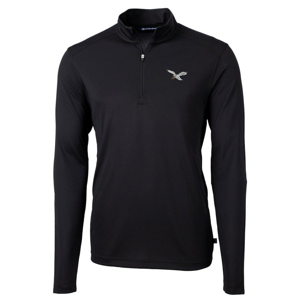 Philadelphia Eagles  Cutter & Buck Virtue Eco Pique Recycled Quarter-Zip Pullover