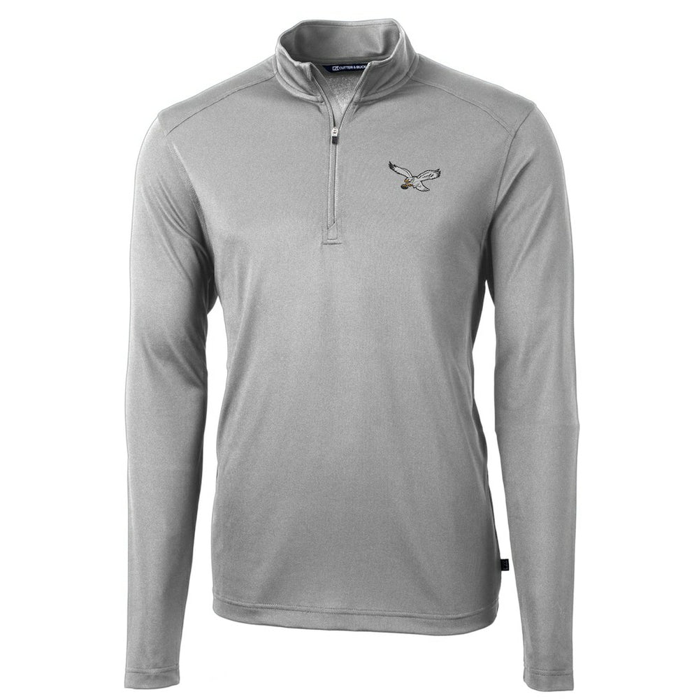 Philadelphia Eagles  Cutter & Buck Virtue Eco Pique Recycled Quarter-Zip Pullover
