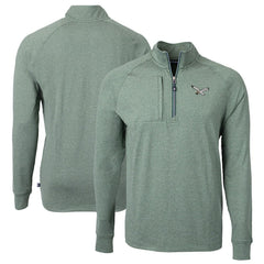 Philadelphia Eagles  Cutter & Buck Adapt Eco Knit Heathered Recycled Quarter-Zip Pullover