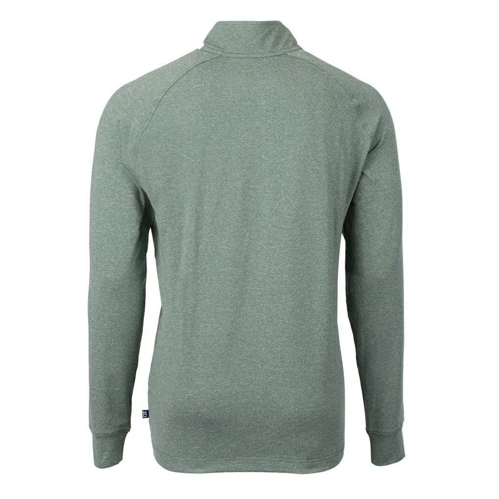 Philadelphia Eagles  Cutter & Buck Adapt Eco Knit Heathered Recycled Quarter-Zip Pullover