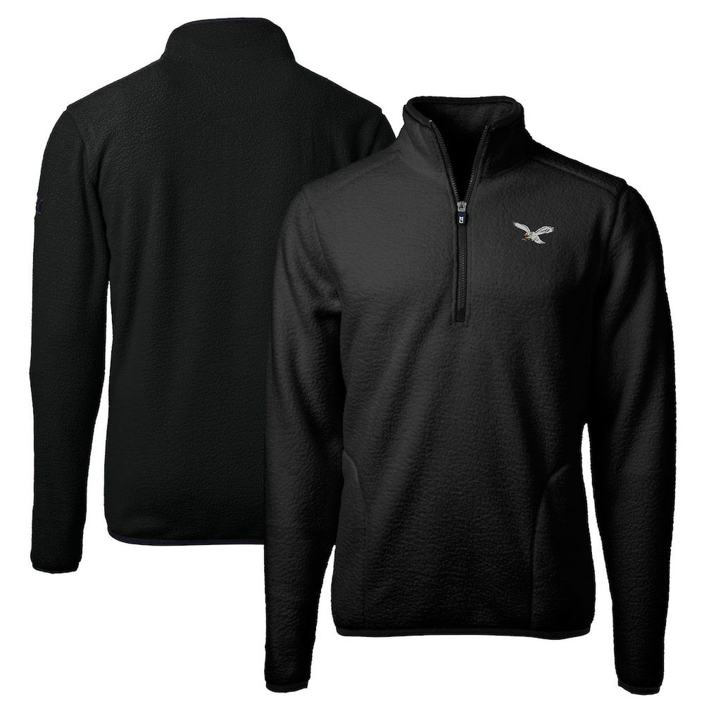 Philadelphia Eagles  Cutter & Buck Cascade Eco Sherpa Fleece Quarter-Zip Pullover Jacket