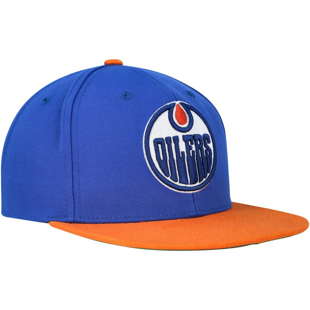 Edmonton Oilers Mitchell & Ness Core Team Ground 2.0 Snapback Hat Discount