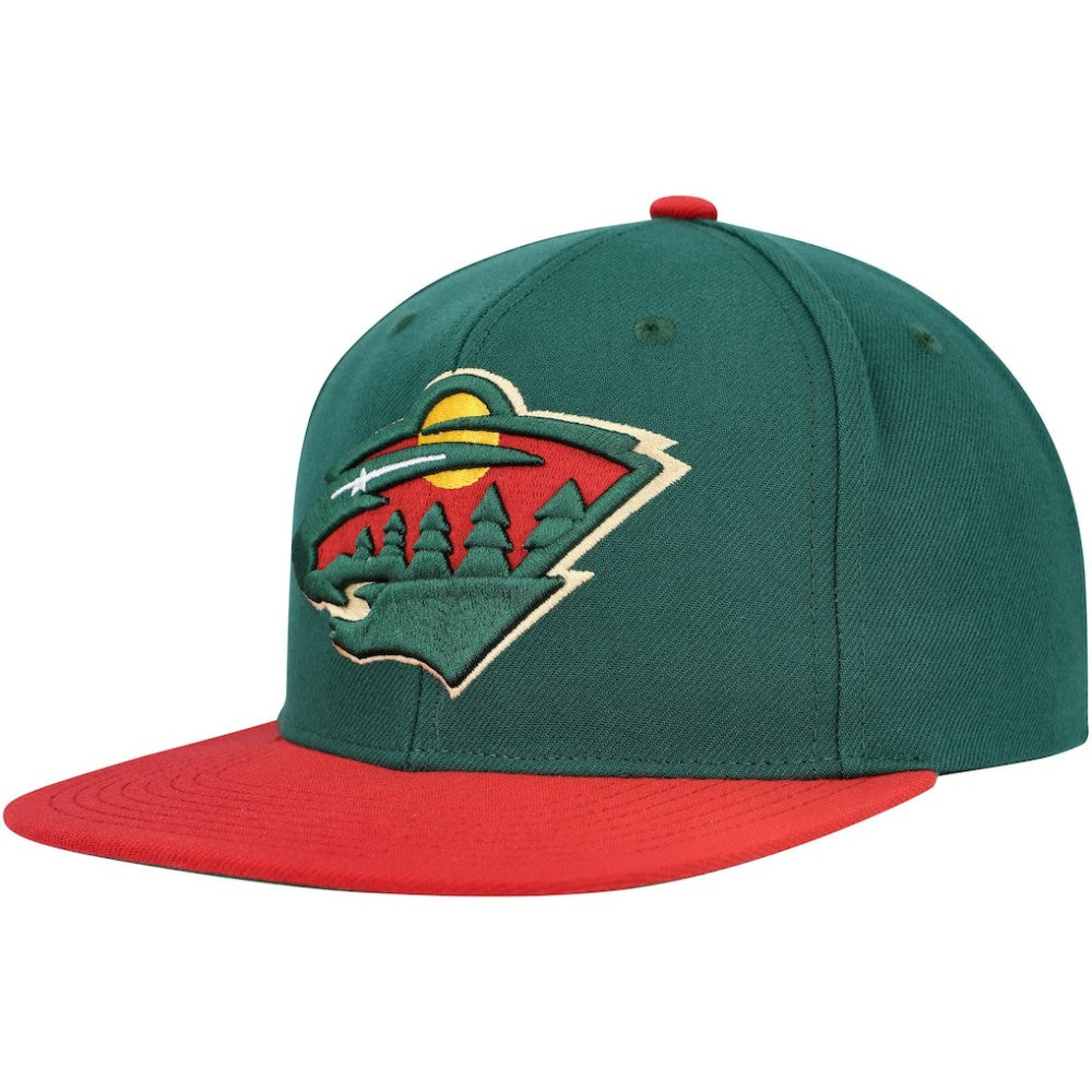 Minnesota Wild Mitchell & Ness Core Team Ground 2.0 Snapback Hat On Sale