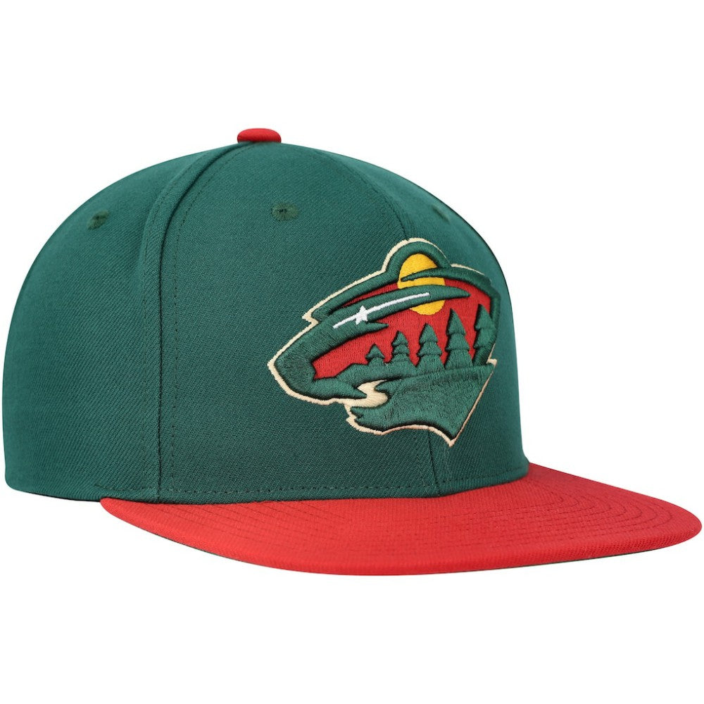 Minnesota Wild Mitchell & Ness Core Team Ground 2.0 Snapback Hat On Sale