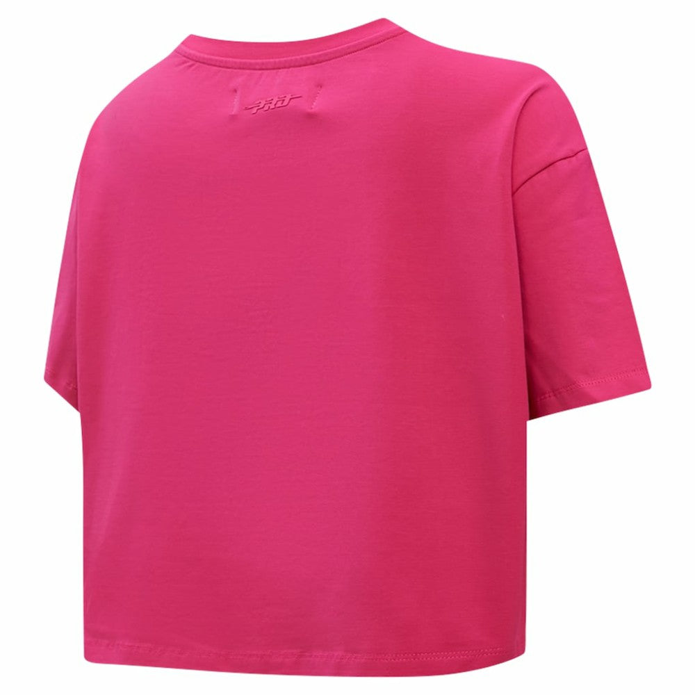 New York Rangers Pro Standard Women's Triple Pink Cropped Boxy T-Shirt On Sale