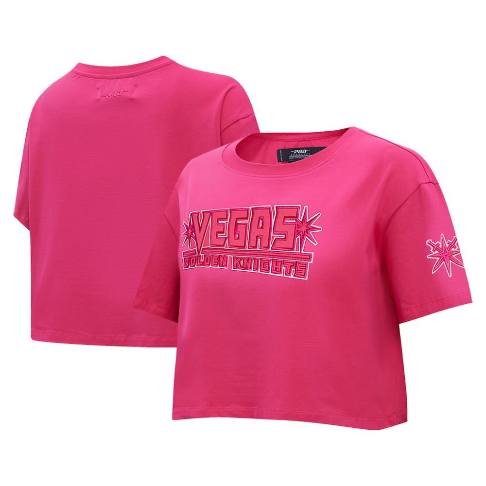 Vegas Golden Knights Pro Standard Women's Triple Pink Cropped Boxy T-Shirt Outlet