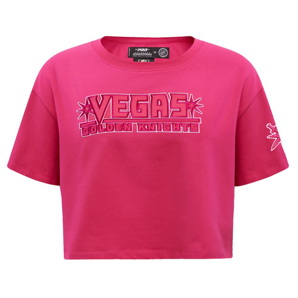 Vegas Golden Knights Pro Standard Women's Triple Pink Cropped Boxy T-Shirt Outlet