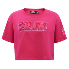 Vegas Golden Knights Pro Standard Women's Triple Pink Cropped Boxy T-Shirt Outlet