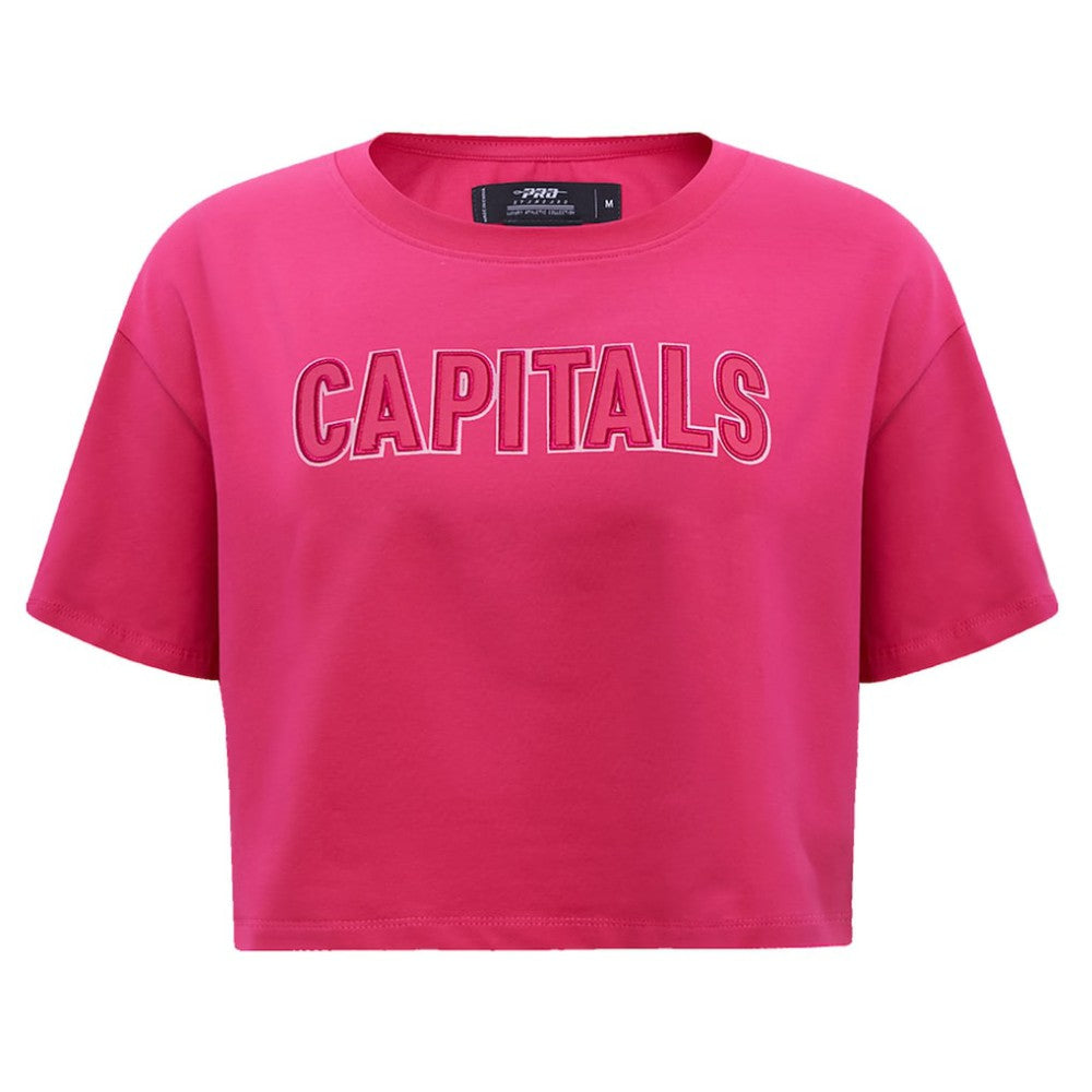 Washington Capitals Pro Standard Women's Triple Pink Cropped Boxy T-Shirt For Sale