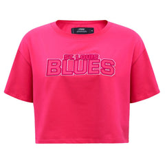 St. Louis Blues Pro Standard Women's Triple Pink Cropped Boxy T-Shirt Online