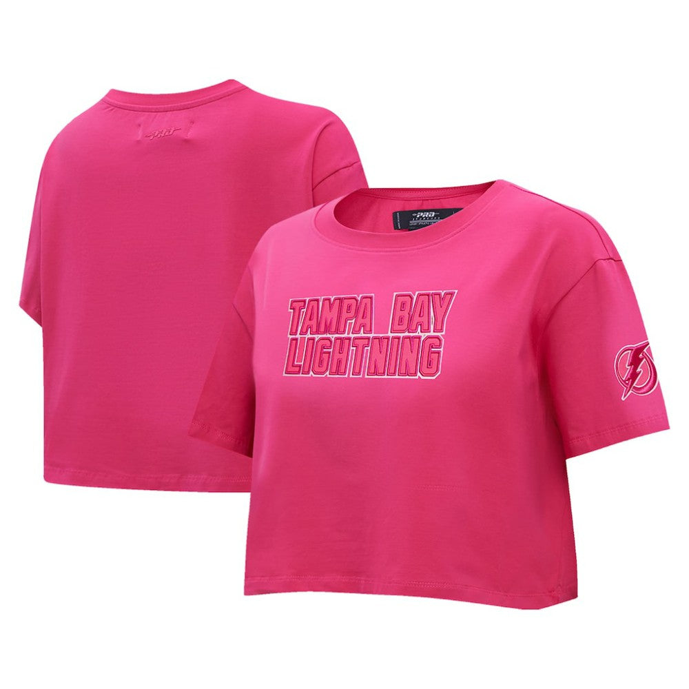 Tampa Bay Lightning Pro Standard Women's Triple Pink Cropped Boxy T-Shirt For Sale