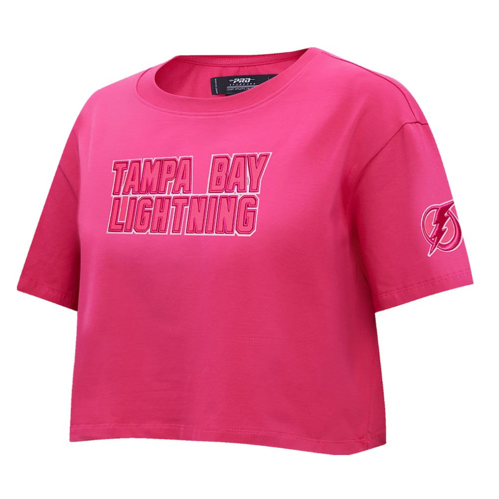 Tampa Bay Lightning Pro Standard Women's Triple Pink Cropped Boxy T-Shirt For Sale