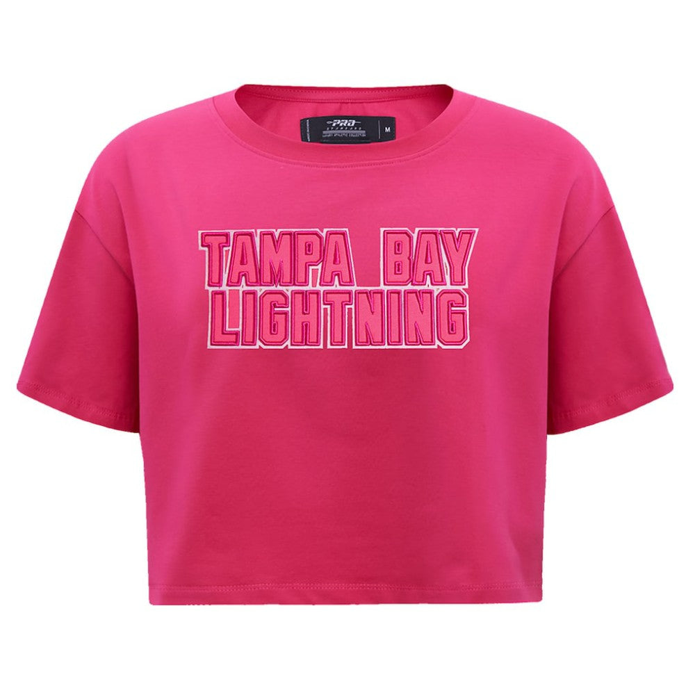 Tampa Bay Lightning Pro Standard Women's Triple Pink Cropped Boxy T-Shirt For Sale