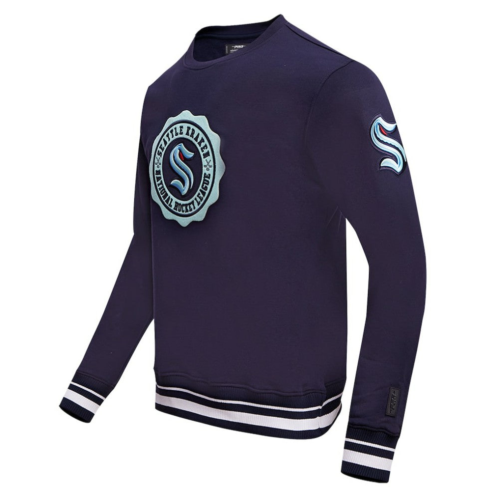 Seattle Kraken Pro Standard Crest Emblem Pullover Sweatshirt For Sale