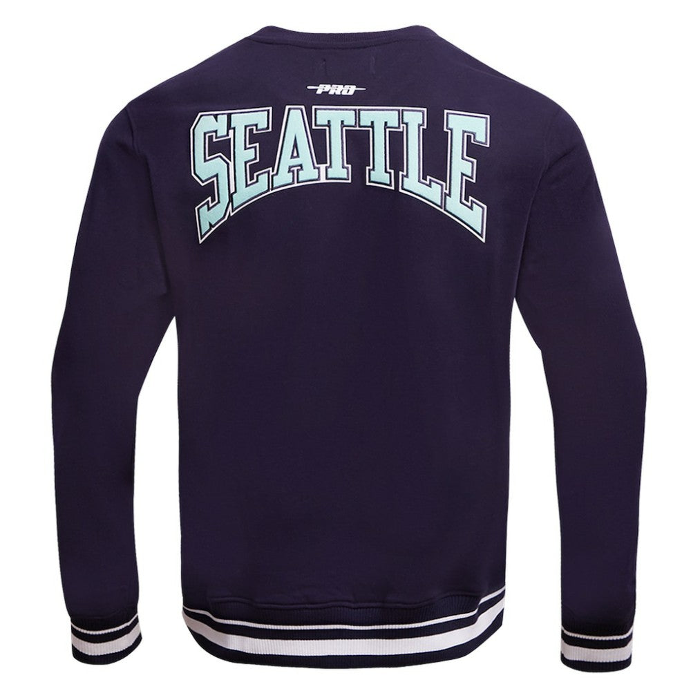 Seattle Kraken Pro Standard Crest Emblem Pullover Sweatshirt For Sale
