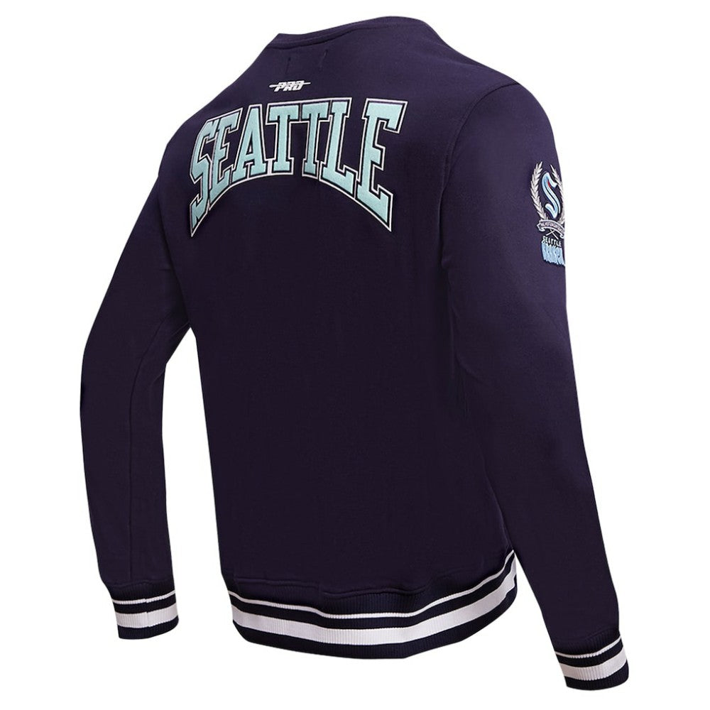 Seattle Kraken Pro Standard Crest Emblem Pullover Sweatshirt For Sale