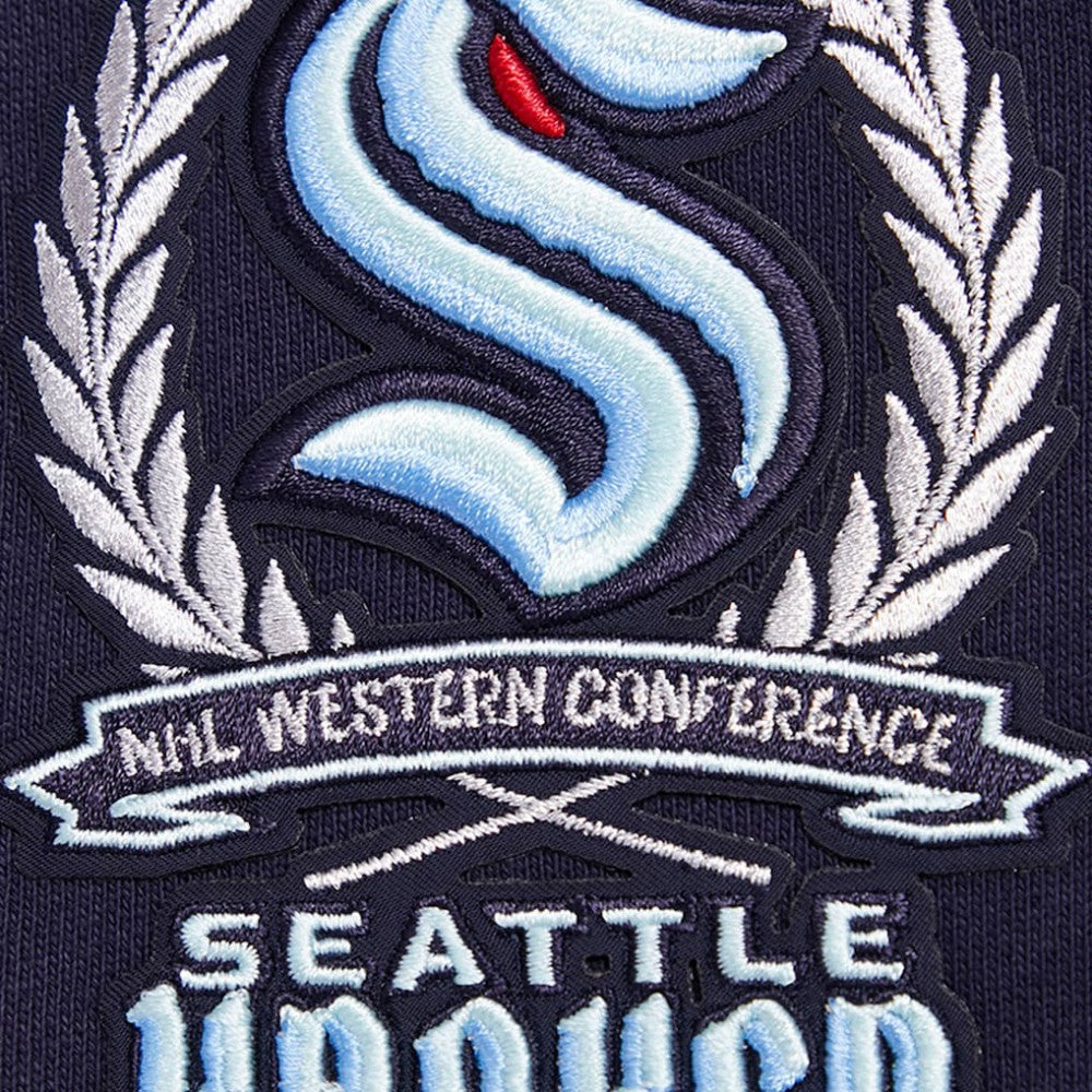 Seattle Kraken Pro Standard Crest Emblem Pullover Sweatshirt For Sale