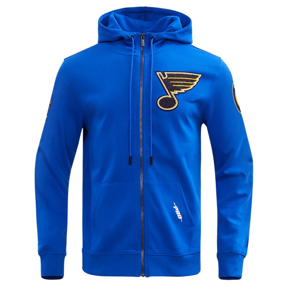 St. Louis Blues Pro Standard Classic Chenille Full-Zip Hoodie Jacket Outlet