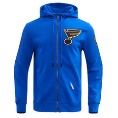 St. Louis Blues Pro Standard Classic Chenille Full-Zip Hoodie Jacket Outlet