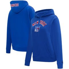 New York Rangers Pro Standard Women's Classic Chenille Pullover Hoodie Outlet