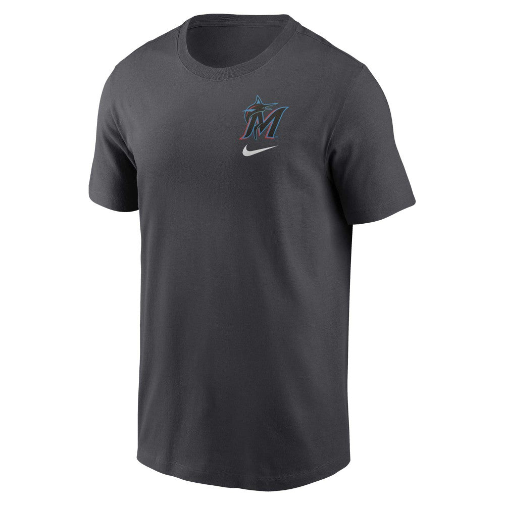Miami Marlins Nike Logo Sketch Bar T-Shirt | MLB On Sale