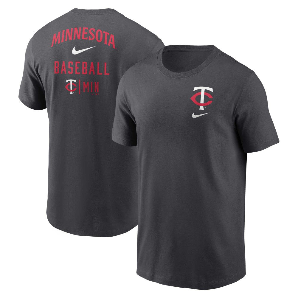 Minnesota Twins Nike Logo Sketch Bar T-Shirt | MLB US