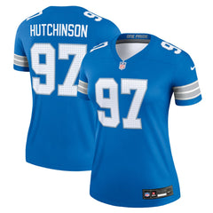 Detroit Lions Nike Aidan Hutchinson  Women's Legend Player Performance Top