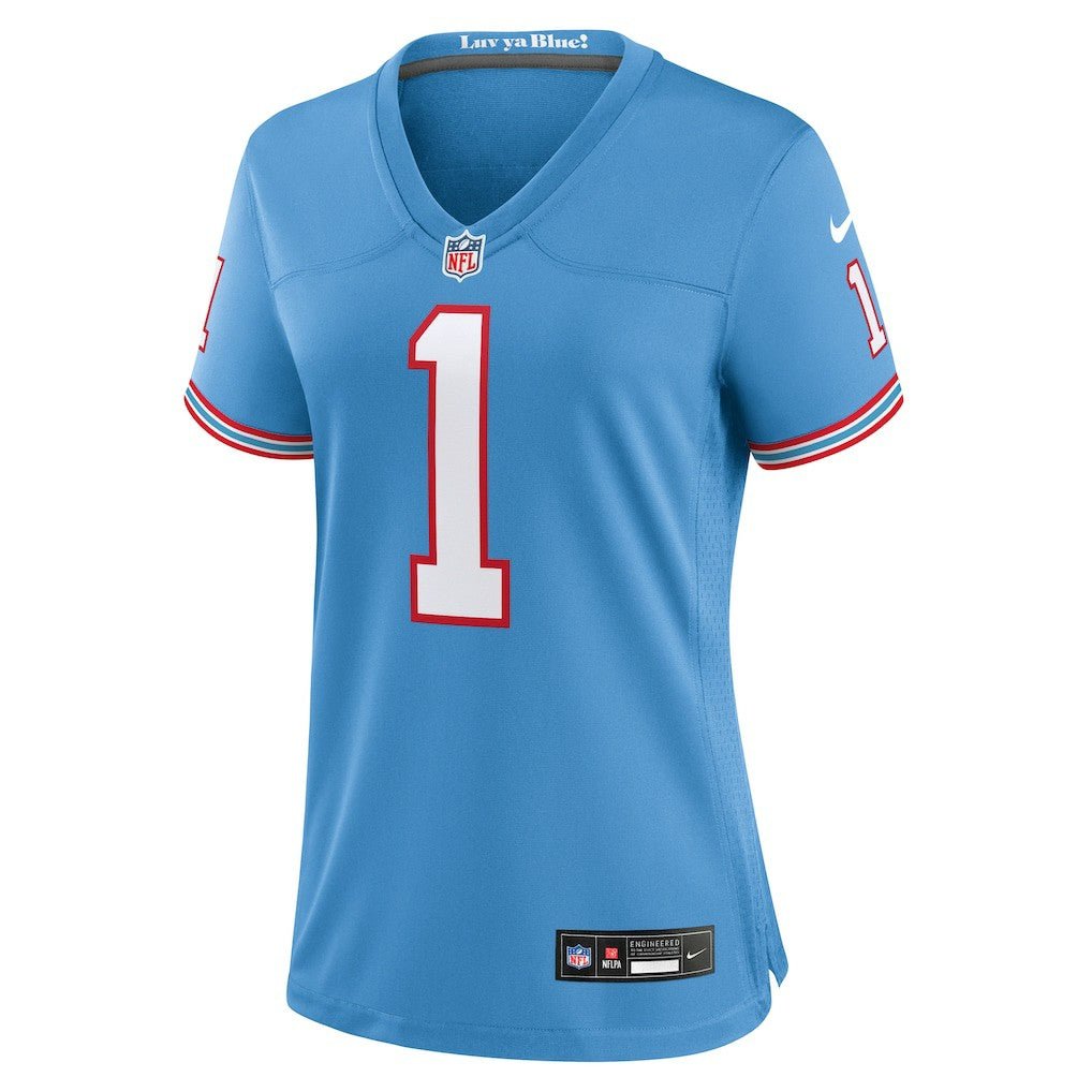 Tennessee Titans Nike Warren Moon  Women's Oilers Throwback Retired Player Game Jersey