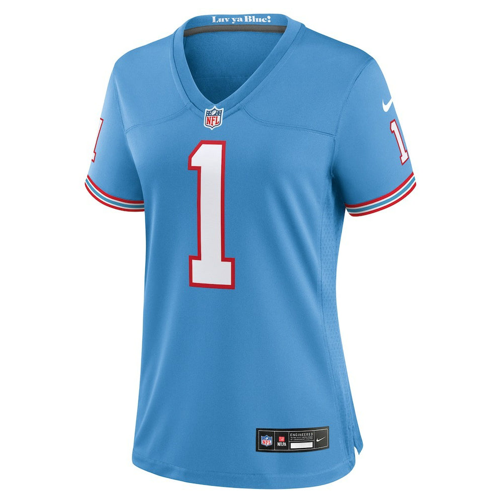 Tennessee Titans Nike Warren Moon  Women's Oilers Throwback Retired Player Game Jersey