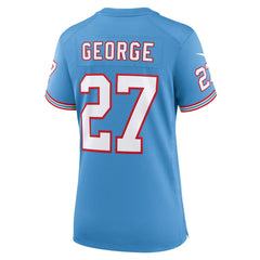 Tennessee Titans Nike Eddie George  Women's Oilers Throwback Retired Player Game Jersey