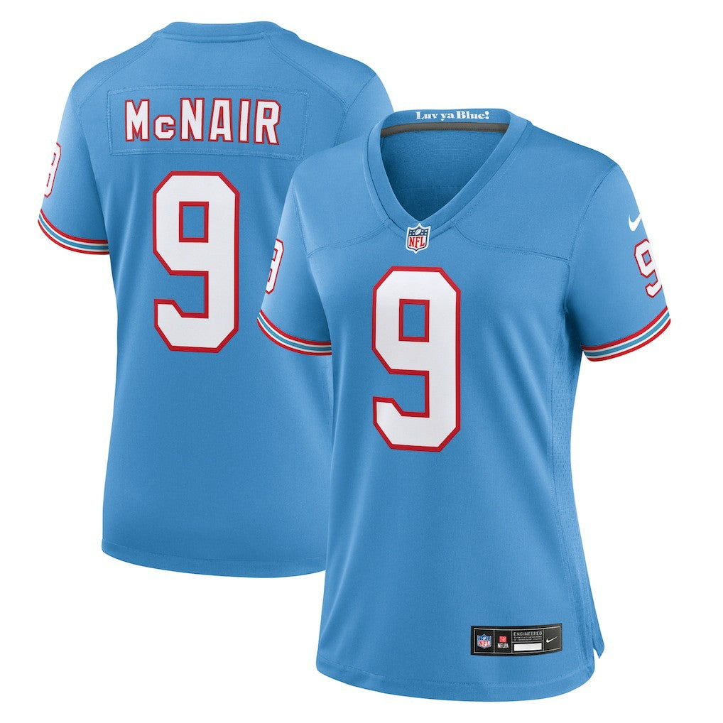 Tennessee Titans Nike Steve McNair  Women's Oilers Throwback Retired Player Game Jersey