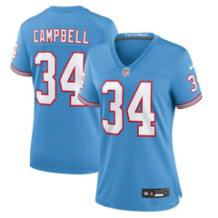 Tennessee Titans Nike Earl Campbell  Women's Oilers Throwback Retired Player Game Jersey