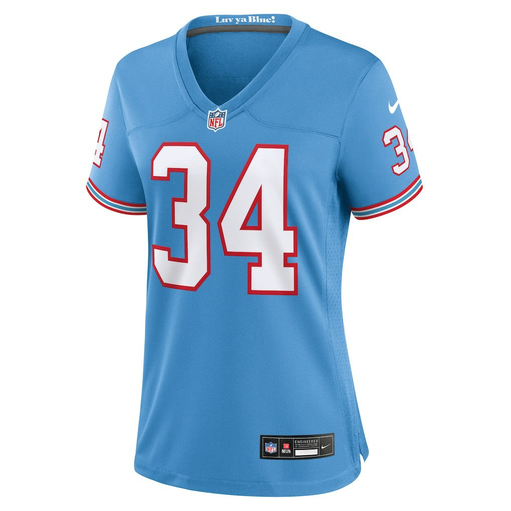 Tennessee Titans Nike Earl Campbell  Women's Oilers Throwback Retired Player Game Jersey