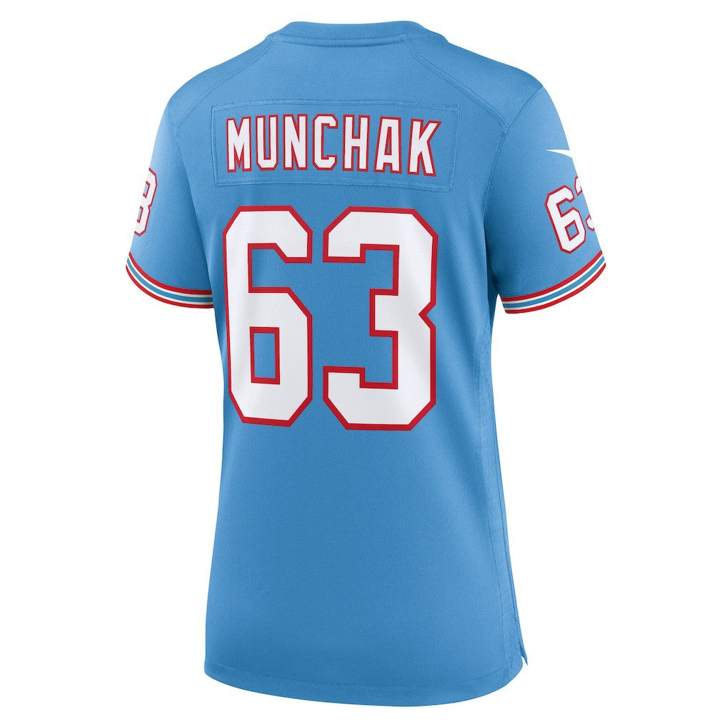 Tennessee Titans Nike Mike Munchak  Women's Oilers Throwback Retired Player Game Jersey