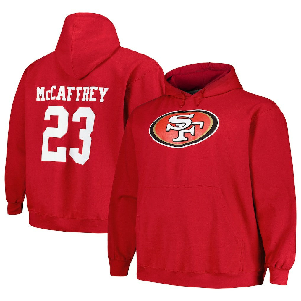 San Francisco 49ers Fanatics Christian McCaffrey  Big & Tall Fleece Name & Number Pullover Hoodie
