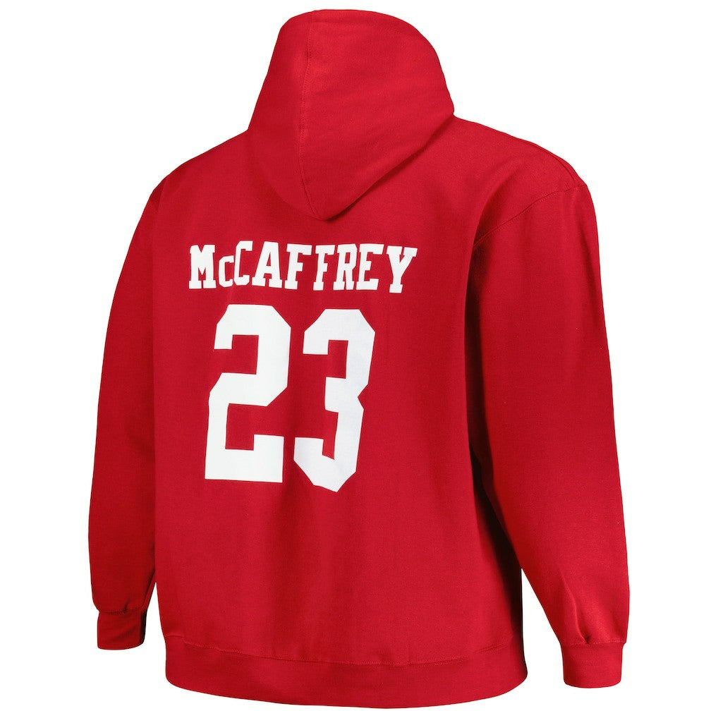 San Francisco 49ers Fanatics Christian McCaffrey  Big & Tall Fleece Name & Number Pullover Hoodie