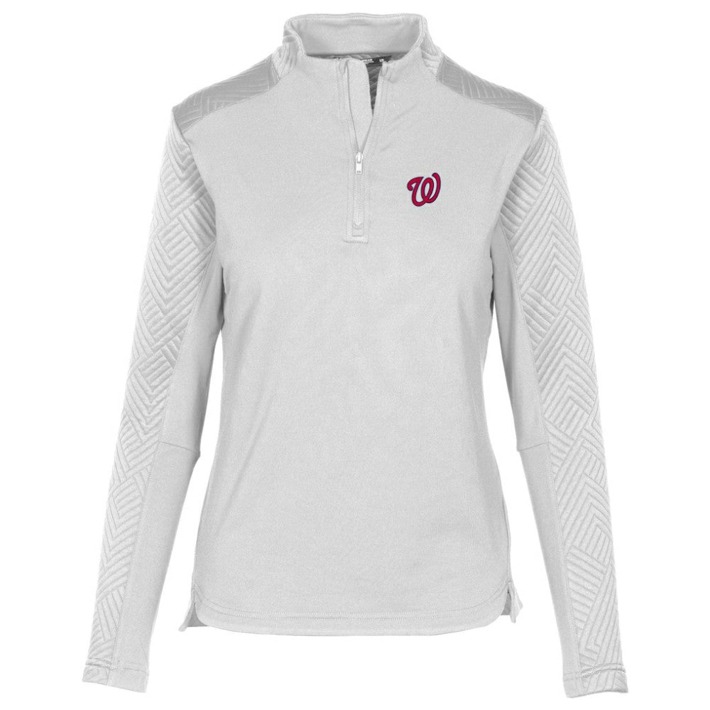 Washington Nationals Levelwear Women's Daybreak Insignia 2.0 Quarter-Zip Pullover Top | MLB Sale