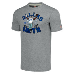 Dallas Cowboys  Emmitt Smith  Homage Unisex Caricature Retired Player Tri-Blend T-Shirt