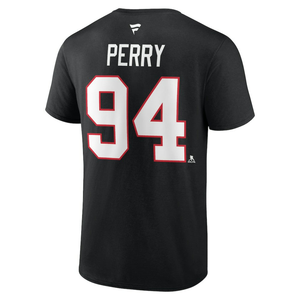 Corey Perry Chicago Blackhawks Fanatics Authentic Stack Name & Number T-Shirt For Sale
