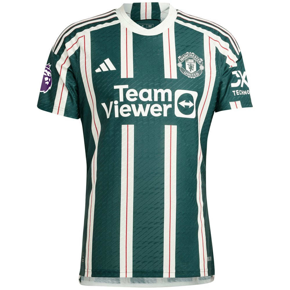 Kobbie Mainoo Manchester United 2023/24 Away Player Jersey Green - Adidas
