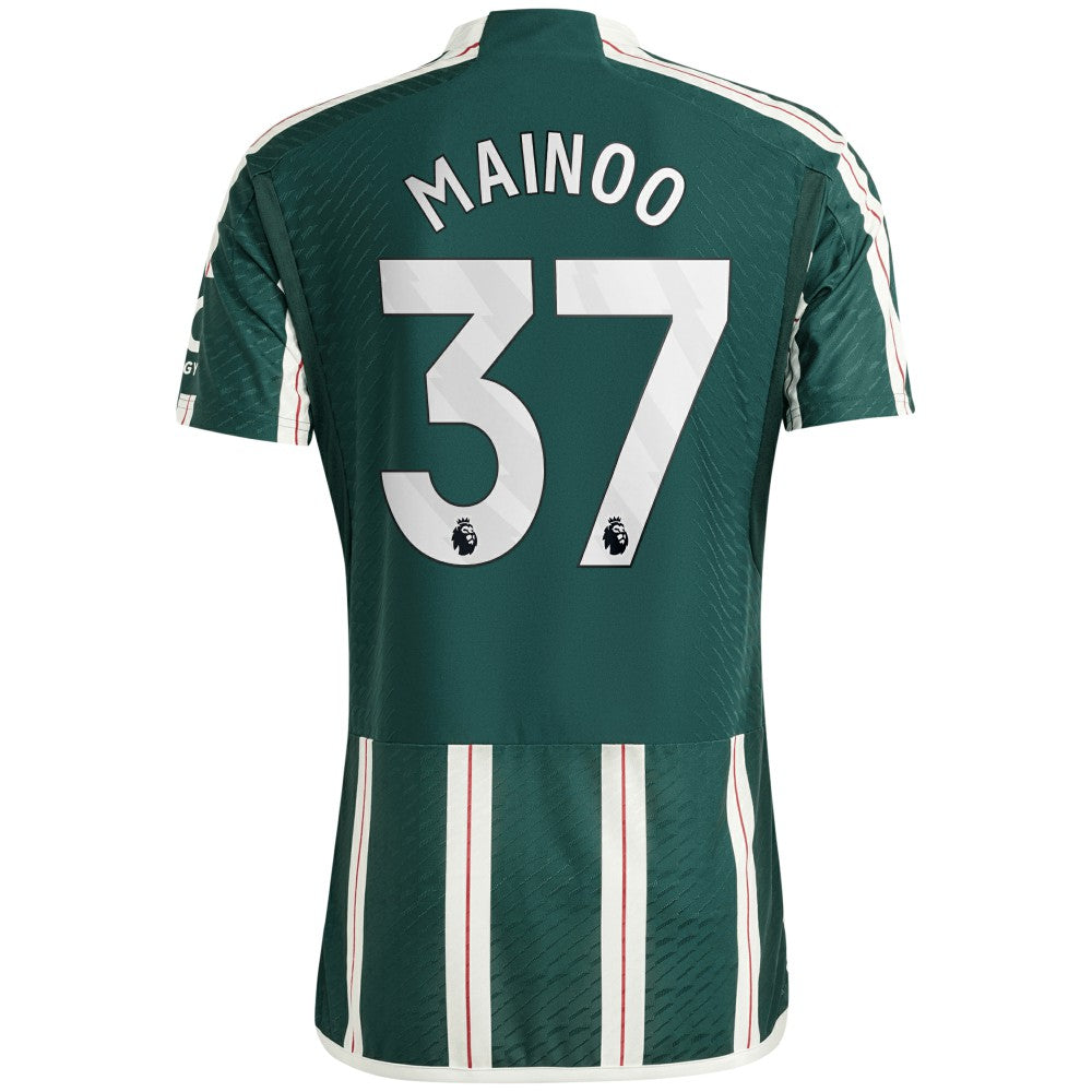 Kobbie Mainoo Manchester United 2023/24 Away Player Jersey Green - Adidas