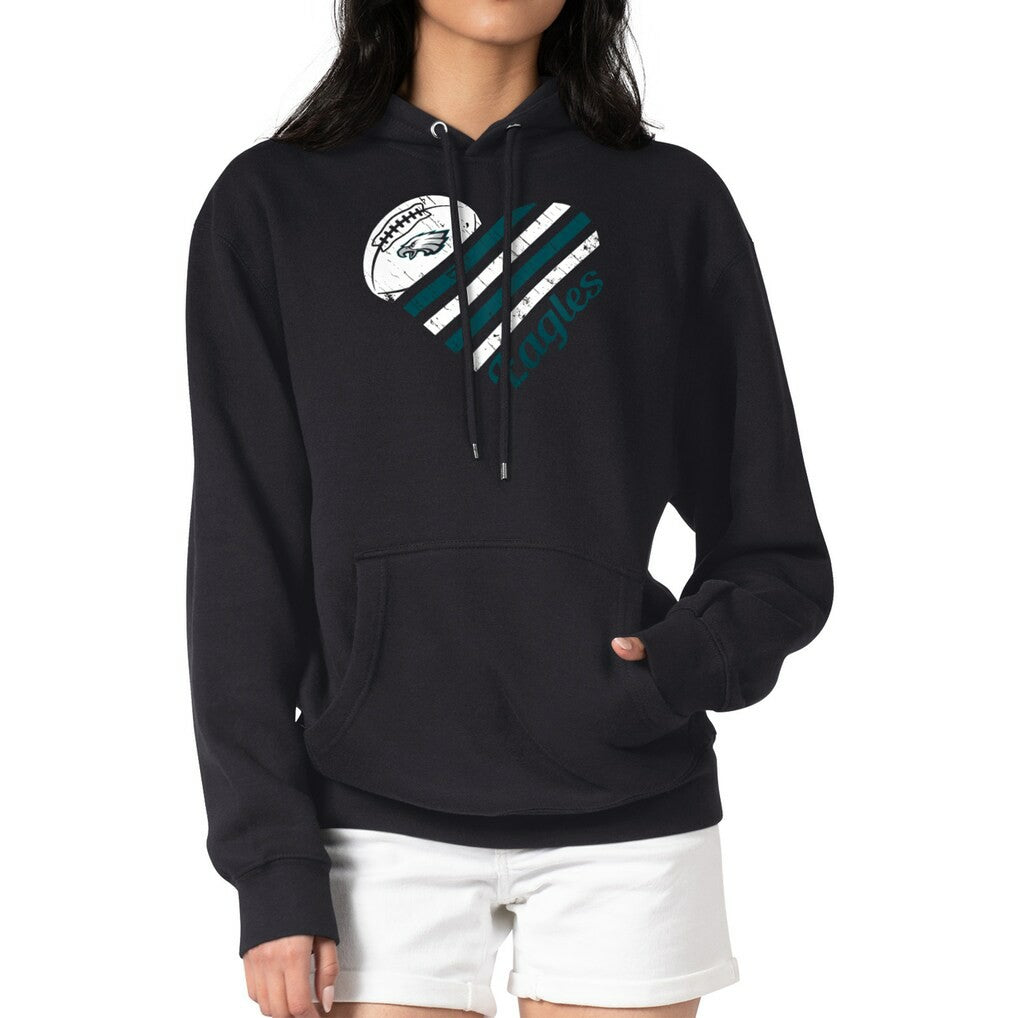 Philadelphia Eagles  G-III 4Her by Carl Banks Women's Heart Graphic Fleece Pullover Hoodie