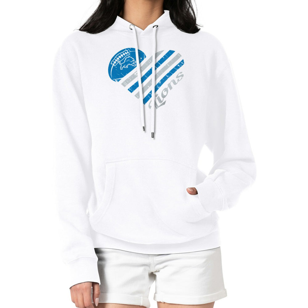 Detroit Lions  G-III 4Her by Carl Banks Women's Heart Graphic Fleece Pullover Hoodie