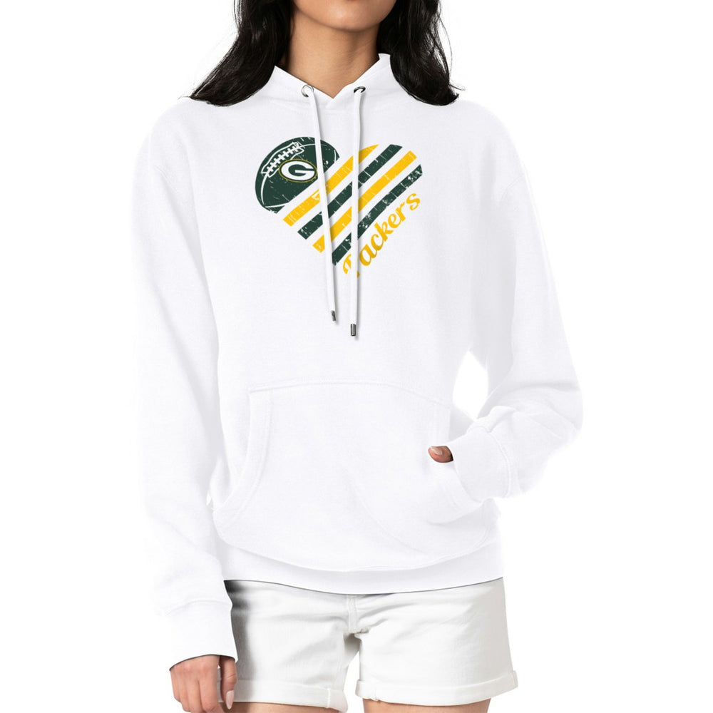Green Bay Packers  G-III 4Her by Carl Banks Women's Heart Graphic Fleece Pullover Hoodie