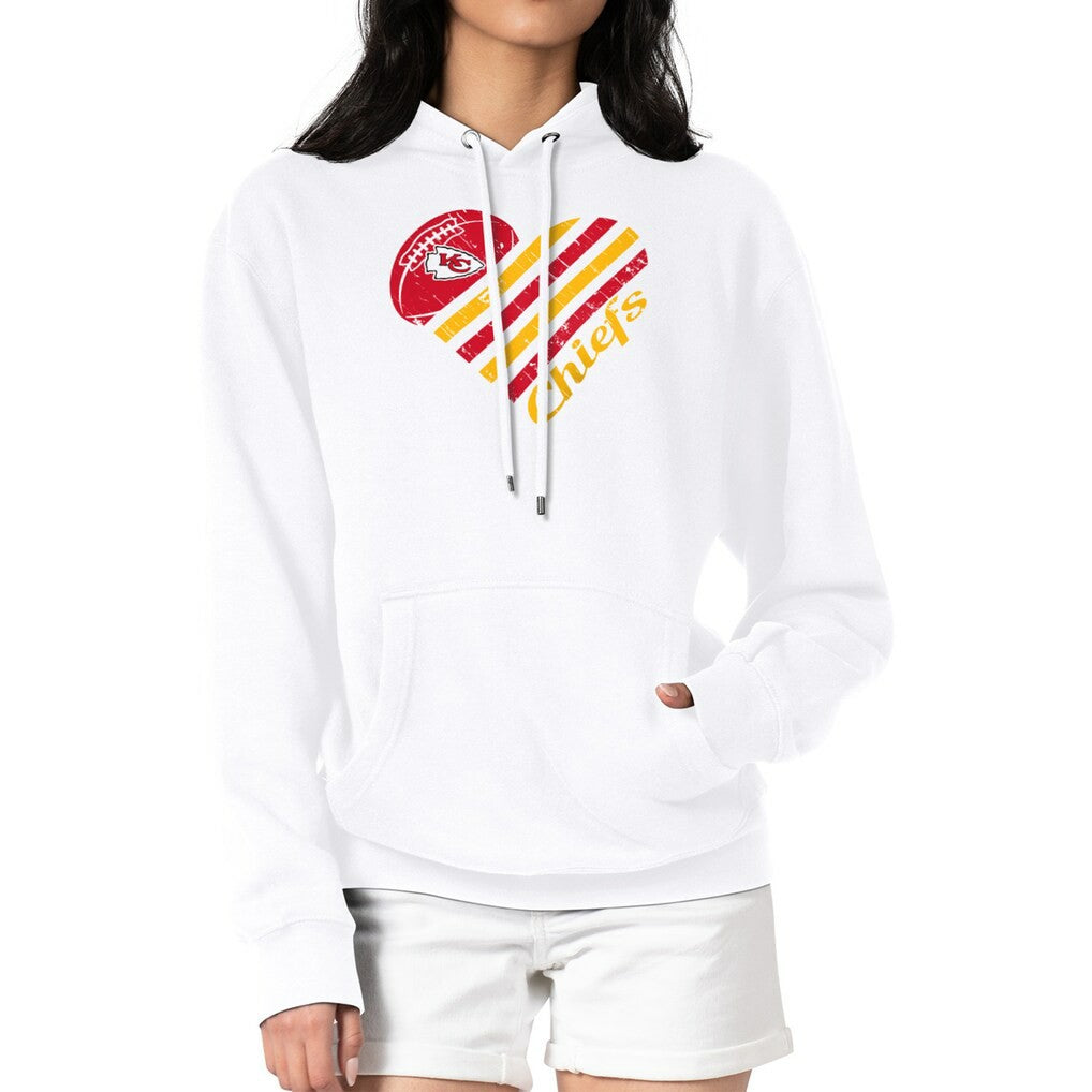 Kansas City Chiefs  G-III 4Her by Carl Banks Women's Heart Graphic Fleece Pullover Hoodie