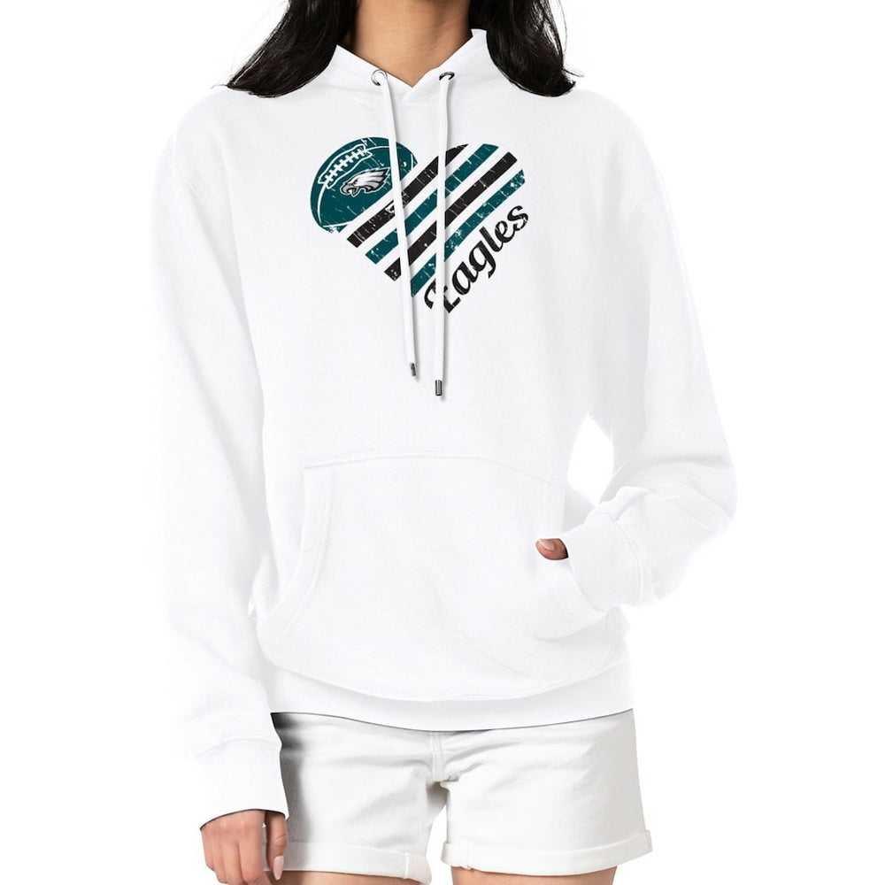 Philadelphia Eagles  G-III 4Her by Carl Banks Women's Heart Graphic Fleece Pullover Hoodie