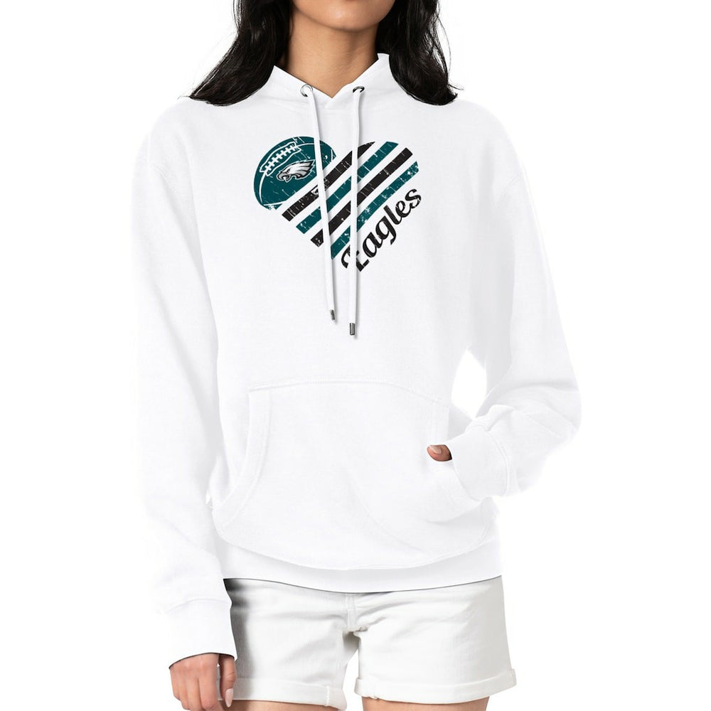 Philadelphia Eagles  G-III 4Her by Carl Banks Women's Heart Graphic Fleece Pullover Hoodie