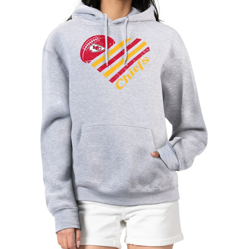 Kansas City Chiefs  G-III 4Her by Carl Banks Women's Heart Graphic Fleece Pullover Hoodie