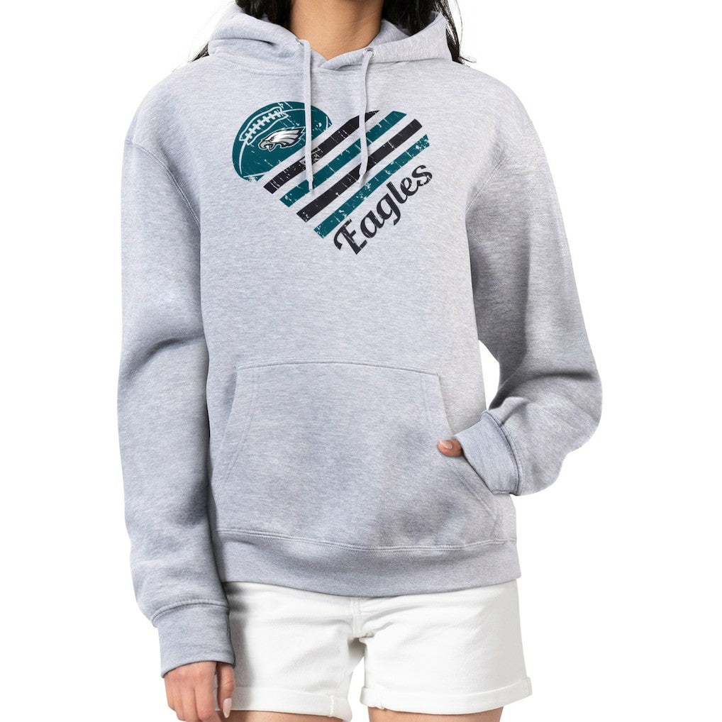 Philadelphia Eagles  G-III 4Her by Carl Banks Women's Heart Graphic Fleece Pullover Hoodie