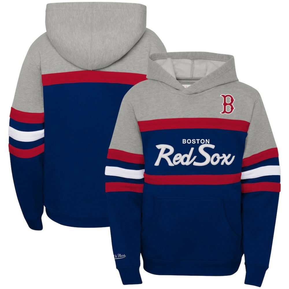 Boston Red Sox Mitchell & Ness Youth Cooperstown Collection Head Coach Pullover Hoodie | MLB New